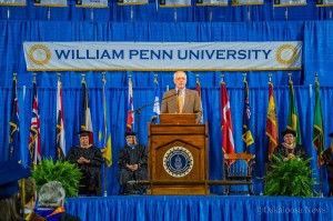 Musco President Joe Crookham gave the commencement address at William Penn University on Saturday.