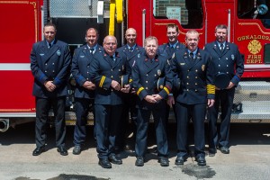 The Oskaloosa Fire Department on April 30th, 2015. Captain Tim Nance is center front.