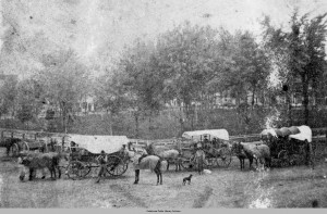Northeast Corner of Oskaloosa Town Square 1868 Mahaska County