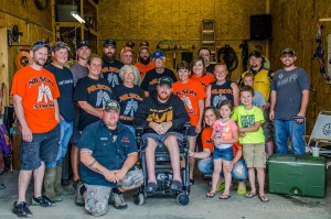 Just a few of the friends and family on hand for the Second Annual Cole Nilson Benefit Bow Shoot on Saturday. (photo by Ginger Allsup)