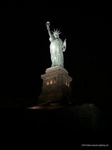 Statue of Liberty with Musco LED Lighting (photo courtesy of Musco)