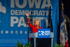 Hillary Clinton at the Iowa Democratic Hall of Fame Dinner in July, 2015. (photo by Oskaloosa News)