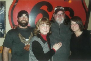Paige Davidson (far right) with her brother Wade (far left), mother Trudy (middle left) and father Marty (middle right)