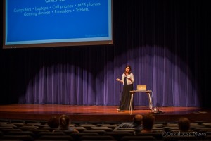 Karen Gale, Victim Specialist with the Federal Bureau of Investigation was recently in Oskaloosa to talk with students and parents about online safety and cyberbullying.