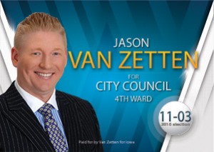 Jason Van Zetten running for Oskaloosa 4th Ward.