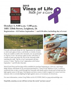 Vines of Life - Walk For A Cure 2015 (click image for larger view)