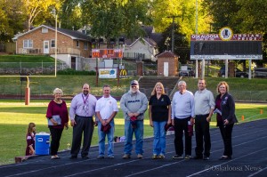 Several community organizations stepped forward to help replace the old scoreboard at Community Stadium.