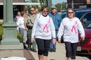 Nearly 140 individuals took part in the Breast Cancer Awareness Walk on Friday at noon.