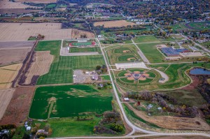 Aerial view of the Lacey Recreation Complex - Fall 2015