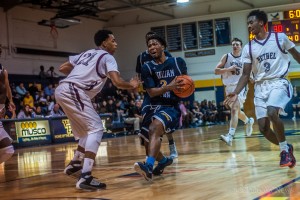 William Penn's Antonio Levy drives to the basket on Saturday versus Bethel.
