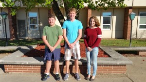 Students (from left to right, John Hammes, Dalton Bunnell, Jackie Reif