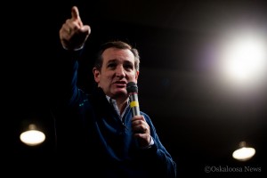 Sen. Ted Cruz at a recent rally in Iowa.