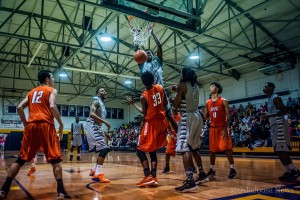 Steven Roundtree (Sr., Jacksonville, Fla., Physical Education) dominated throughout to post a double-double of 26 points and 11 rebounds.