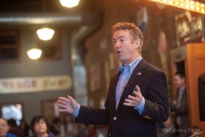 US Senator Rand Paul visited Oskaloosa on Friday trying to build support for his 2016 presidential bid.