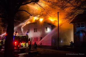 Oskaloosa, New Sharon, Cedar Township and Pella Fire Departments worked overnight to contain this blaze on North C in Oskaloosa.