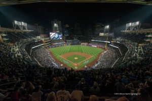 Musco’s LED lighting solution delivers a more focused light on the field to create a better environment for players and spectators. (Photo: Business Wire)