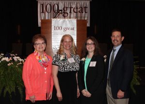MHP celebrates the naming of two nurses to the 2016 list of “100 Great Iowa Nurses.” Shown at the statewide ceremony on Sunday in Des Moines is MHP Chief Nursing Officer Darlene Keuning, Honorees Heather Cook and Crystal Booy along with MHP CEO Jay Christensen. 