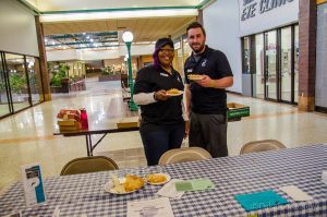 Representatives from Crisis Intervention Services served up Apple Pie on Friday at Penn Central Mall.