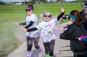 With a splash of color, runners made their way through the United Way 5k on Saturday.