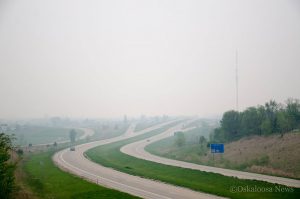 The fires from Canada and Northern Minnesota found their way to Iowa on Saturday.
