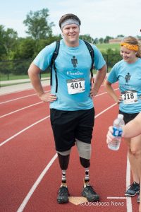 Ben Akers after completing his first 5k. He says there are more to come.