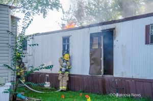 Oskaloosa Fire Department responded to this fire at Oak Creek Village on Saturday evening.