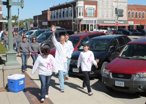 General Surgeon Timothy Breon was one of more than 100 people who supported last year’s Breast Cancer Awareness Walk. Monies raised from this event are used to help fund mammograms for women with a financial need and to promote breast cancer education in Mahaska County. So, even if you can’t attend the walk, you are encouraged to register and purchase a shirt. 