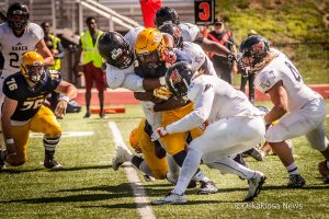 Amos Johnson rushed for 49 yards Saturday