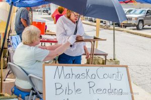 Bible reading marathon taking place at the Mahaska County Courthouse grounds until Sunday afternoon.