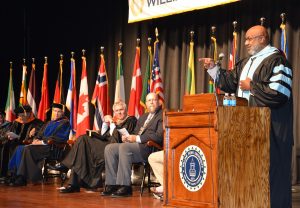  Dr. Irving C. Jones delivered the Convocation Address on September 15 in the George Daily Auditorium.