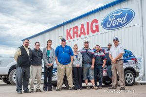 Craig Ford (4th in from left) and the staff at Kraig Ford stand ready to serve the people of Oskaloosa, Mahaska County and South East Iowa.