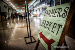 Farmers market indoors at Penn Central Mall.