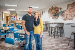 Kory and Staci Wright stand inside The Brickhouse Cafe. They will be opening their doors on November 21st, 2016.