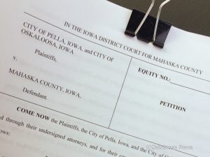Legal documents were filed in Mahaska County District Court by Pella and Oskaloosa to force Mahaska County to once again participate in the 28E agreement for a regional airport.