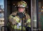 Oskaloosa Fire Captain Dave Christensen directs fellow firefighters during a small fire at the Oskaloosa Pizza Ranch.