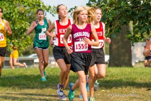 OMS Girls XC team came in third at their home meet on Tuesday.