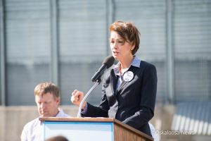 Iowa Governor Kim Reynolds spoke at a press conference in Pella on Wednesday in regards to the Renewable Fuel Standard.