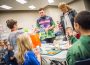 Tyler Menninga signed autographs for Oskaloosa 4th grade students on Thursday.