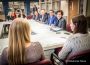 Governor Kim Reynolds, Lt. Governor Adam Gregg, Rep. Guy Vander Linden, and Sen. Ken Rozenboom, Amy Meyer from Mahaska County United Way hear from Americorp Instructors on Friday.