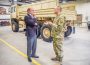 Congressman Dave Loebsack (left) and Col. John Perkins (right) talk about the changes that have taken place at the Oskaloosa National Guard Armory during a tour on Saturday.