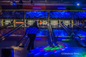 Cosmic bowling helped to set the mood for Saturday nights 'Bowling for Vets' fundraiser.
