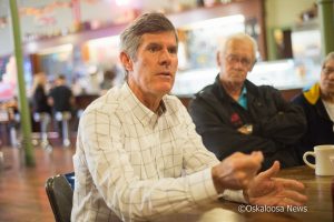 Fred Hubbell, Democrat running for Iowa governor in 2018, stopped by Oskaloosa on Saturday morning.