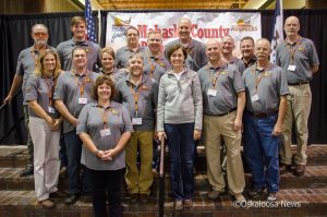 Iowa Governor Kim Reynolds with members of the Mahaska County Pheasants Forever Chapter.