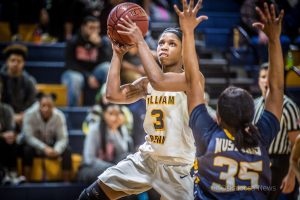 William Penn's Sham Troupe in action Wednesday night against Mount Mercy.