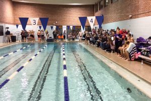 The Oskaloosa Indians boys swim team hosted their first ever home swim meet this week at the Mahaska County YMCA.
