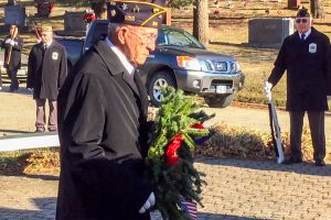 The Oskaloosa Honor Guard placed wreaths at the War Memorial on Saturday as part of the Wreaths Across America program to honor and remember veterans.