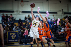 Sarah Hansen scored a career high 33 points and went 10-17 from the field.