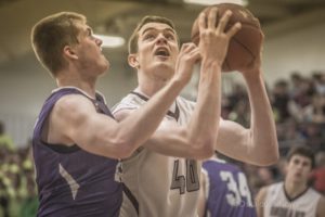 Cole Henry goes to the hoop against Indianola.