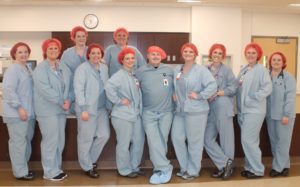 MHP celebrated Wear Red Day on Friday, Feb. 2, a day is designed to help raise awareness of heart disease in women. While not able to participate in the Jean’s Day MHP sponsored for employees, Surgical Services staff still showed their support by wearing red surgical caps.