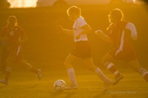 The setting sun created a golden glow over Drost Field as the Indians defeated the Bulldogs.